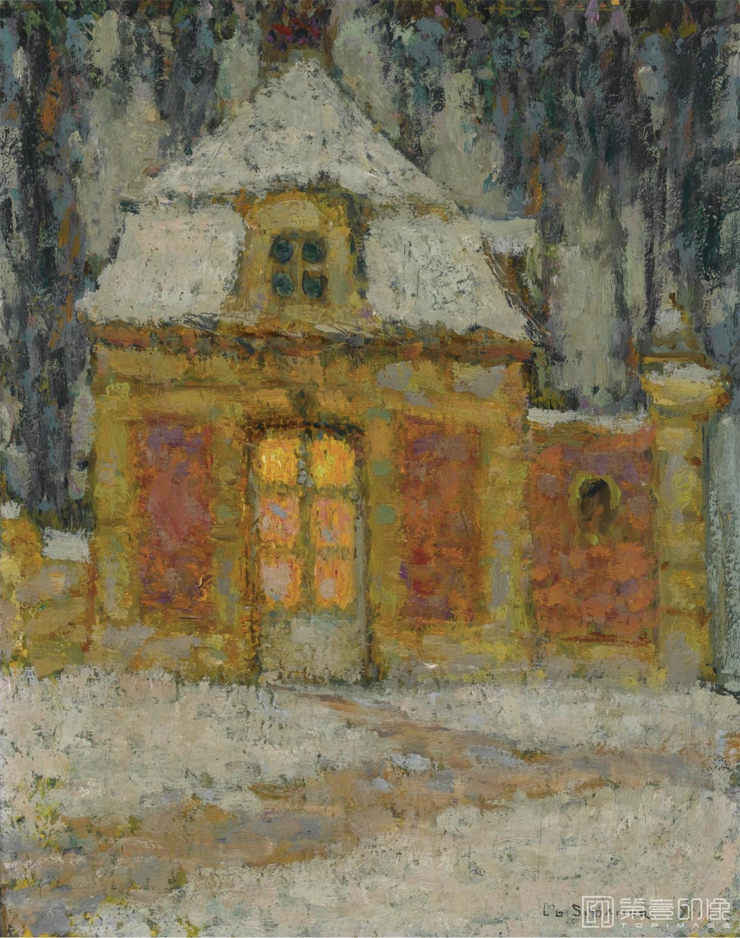 油画-NEIGE,VERSAILLES